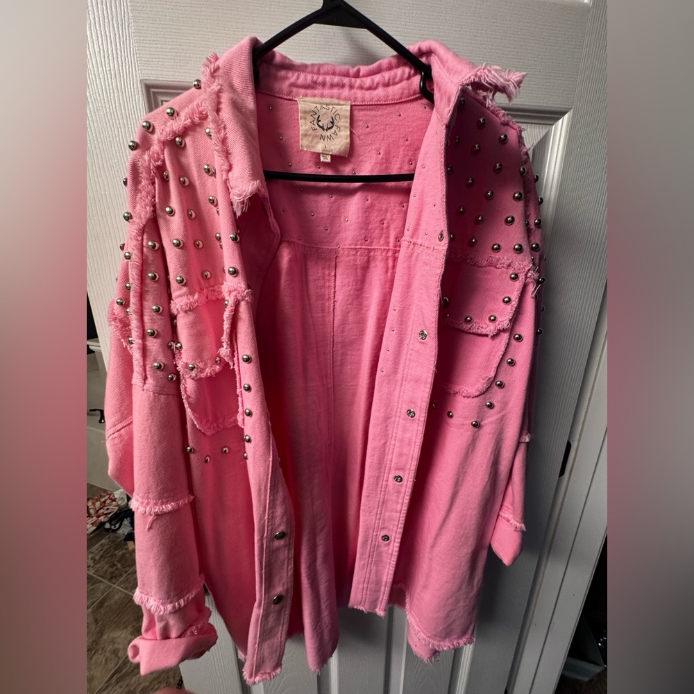 Fantastic Fawn Pink Jacket with Silver Accents